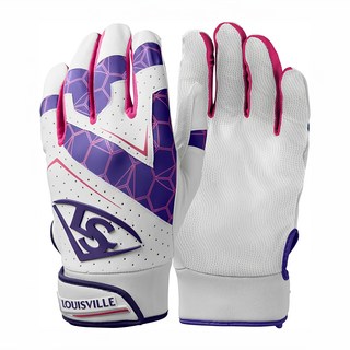 LOUISVILLE Slugger LS GENUINE 2.0 打擊手套 WB5730702XL, 紫色, 1雙