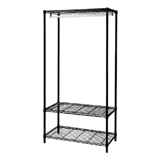 KI WISH 居家生活 三層衣櫥架 無布套, 黑色