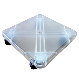 小平板烏龜車 台灣製造, 30 x 30x8.6cm(2吋輪), 1入, 透明