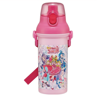 Skater AG彈蓋直飲水壺, 光之美少女 粉色, 480ml, 1個