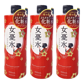 AZZEEN 芝研 女憂水 化妝水 500mL, 3瓶