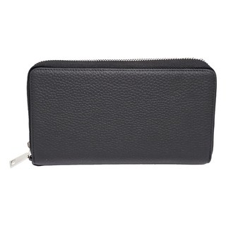 真皮頭層牛皮14卡位長夾存摺包 可拆卸手腕袋, 20.3 x 11 x 3cm, 黑色