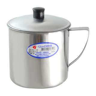 不鏽鋼杯 水杯 附蓋 12cm, 1350cc, 1個, 不鏽鋼