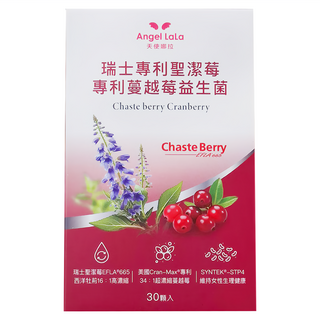 Angel LaLa 天使娜拉 聖潔莓蔓越莓益生菌膠囊 含專利蔓越莓 調節生理機能, 30顆, 500mg, 1盒