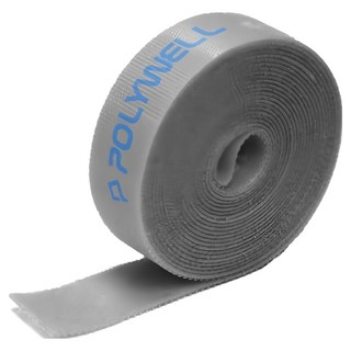POLYWELL 魔鬼氈束帶 可DIY自行裁切 PW15-T65-0237 2 x 500cm 灰色, 1捲
