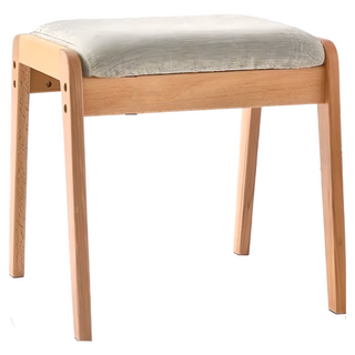 木椅, 40CM x 32CM, 高43CM, 米灰色, 1個