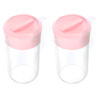 KEYWAY 聯府 透明塑膠冷水壺 桌上壺 冷熱飲壺 190 x 137 x 244mm, 粉色, 2.5L, 2個