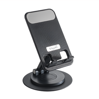 E-books N79 手機伸縮折疊360度旋轉支架 適用於4-8.3吋手機/平板電腦, 黑色, 1個