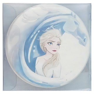 收納王妃 珪藻土杯墊 冰雪奇緣 雪寶&艾莎 2個, 白色 + 藍色, 1組