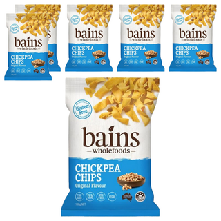 bains wholefoods 鷹嘴豆零食脆片 原味 無麩質配方 非油炸製程, 100g, 6包