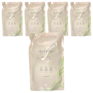 vivi tree 私密衣物手洗精補充 溫和高效清潔 弱酸性 不含增稠劑和螢光劑, 230ml, 5包