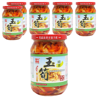 譽方媽媽 YuFang MOM 傳香之寶 玉蘭香筍 全素食品, 340g, 6罐