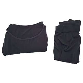 女款保暖內衣套裝 棉 90% 氨綸 10% 適合身高150-170cm 體重45-65kg, 均碼, 黑色