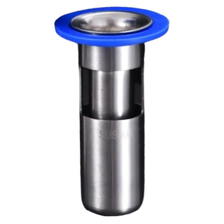 304不鏽鋼防蟲防臭地漏芯 大口徑 左右雙排口高效排水, 小號(95 x 32mm), 銀色, 1個