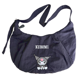 KUROMI 酷洛米 刺繡肩背包, 酷洛米 黑色