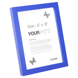 iINDOORS 英倫家居 北歐簡約實木相框 6 x 8吋 250g, 藍色, 1件