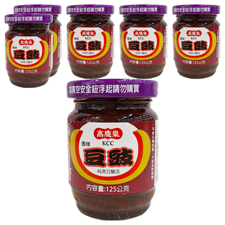 高慶泉 香辣豆豉 純黑豆釀造, 125g, 6罐