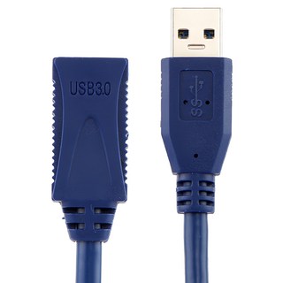UniSync USB3.0公對母超光速延長線 0.8M, 藍色, 1條