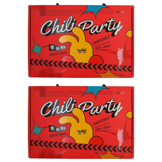 DoGa 杜甲 香酥脆椒派對禮盒 - 髮箍氣球2入 + 創意卡片4入 + 設計貼紙 圖案隨機 4入 + 香酥脆椒 30g 4包, 2盒 髮箍氣球 (2入) + 創意卡片 (4入) + 設計貼紙圖案隨機 (4入) + 香酥脆椒 (4包)