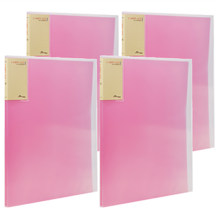 ECO Chungwoon 彩色內頁資料夾 A4 10頁 粉色, 4本