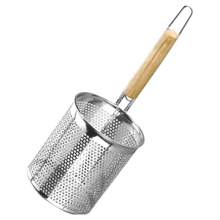 bella cuisine 掛式木柄不鏽鋼撈麵網, 13.5*15cm, 1支