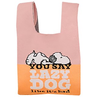 Kiiwi O 史努比 針織多變手腕包 100g, 春日粉橘