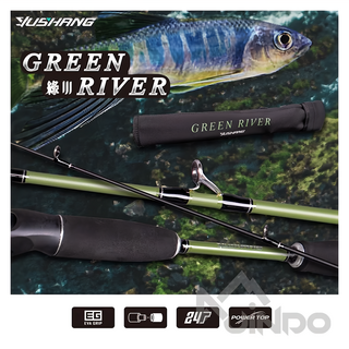 YUSHANG 漁鄉釣具 綠川 Green River GRS645M-F 5節 多節竿, 全長1.95m, 6.5尺