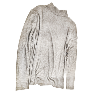 輕奢甜美中領羊絨蛋白內搭 坑條紋 維也納之夜, 煙灰