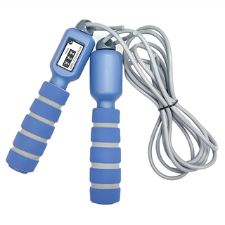 SUCCESS 成功 可調式海綿握把計數跳繩 繩徑5mm, 藍色, 1個