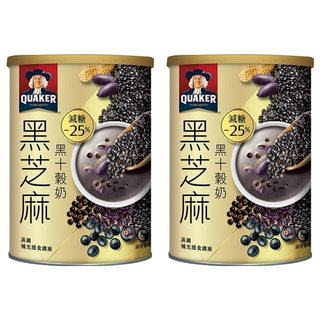 QUAKER 桂格 黑芝麻黑十穀奶, 390g, 2罐