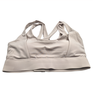 U領小心機運動背心 尼龍+聚脂纖維, L, 銀灰色