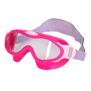 Speedo 幼童運動泳鏡 Biofuse面罩, F, 桃粉 + 白紫色, 1個