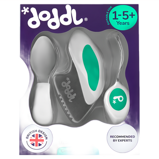 doddL 人體工學兒童學習餐具3件組 適合1-5+歲兒童, 湖水綠, 餐刀 + 湯匙 + 叉子, 1組