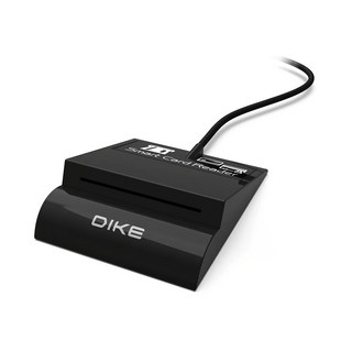 DIKE 智慧晶片讀卡機，適用於各類晶片IC卡，輕鬆讀取和編輯SIM卡資料, DAO741BK, 黑色, 1個