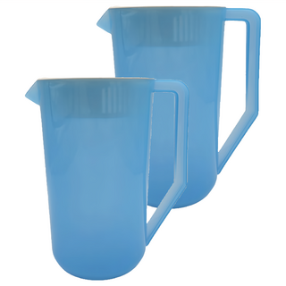 中百合塑膠 桌上壺 冷熱飲壺 PP聚丙烯 耐熱-10°C~+110°C 台灣製造, 藍色, 2.5L, 2個