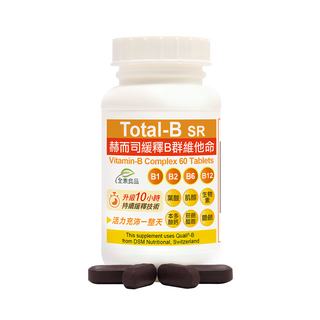 Healthwomen 赫而司 瑞士多多B群 緩釋B群 維他命 全素 防潮膜衣錠 60顆 增強體力, 60錠, 1罐