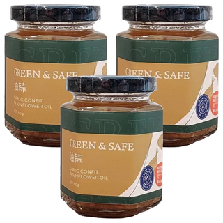 GREEN&SAFE 永豐餘生技 油蒜 蒜花 蒜頭 台灣產, 150g, 3罐