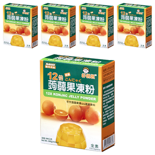 FAIRSEN 惠昇食品 好媽媽 12倍蒟蒻果凍粉, 優質凝膠 口感滑嫩有彈性 富含膳食纖維 全素可食 清爽易飽足, 300g, 5盒
