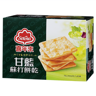 喜年來 甘藍蘇打餅乾, 75公克x2包入/奶素, 150g, 1盒