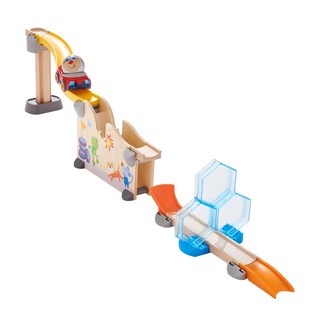 HABA 酷樂比 滾球系列 飛車撞擊 1盒 兒童軌道益智遊戲 無限擴充建構, 12.5 x 47 x 33 cm