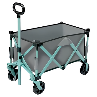 多用途戶外置物手拉推車, 展開尺寸40x73x80.5cm, 收納尺寸35x18x62cm, 承重90kg, 灰色, 1組