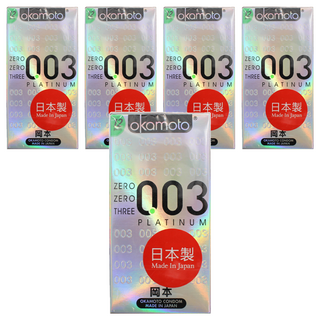 Okamoto 岡本 003 極薄型衛生套 52mm 白金, 12入, 5盒