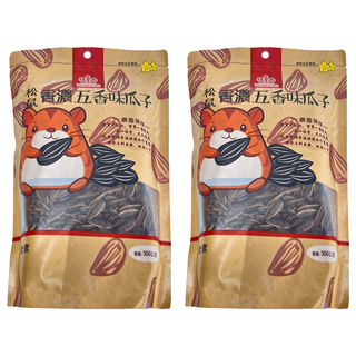 松鼠 香濃五香味瓜子, 500g, 2包