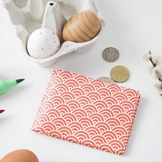 零錢短夾 幾何風, 11 x 7.8 x 1.0cm, 鯉魚橘