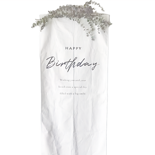 生日背景布, 白色