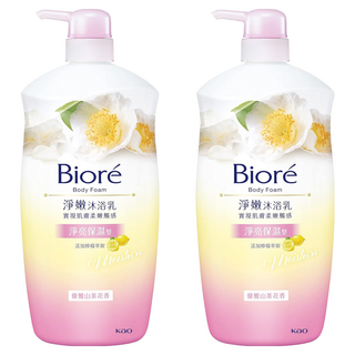Biore 蜜妮 淨嫩沐浴乳 山茶花 淨亮保濕, 1kg, 2瓶