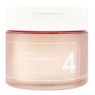 Mumbuzin 潤碧之茵 No.4 零毛孔水煮蛋棉, 190ml/70片, 去角質, 保濕補水, 1罐