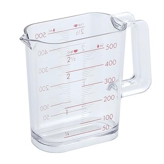 FREIZ 和平 量杯 日本製 GC-261 500ml 透明耐熱, 刻度標示 透明色, 1個