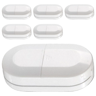 FaSoLa 多功能2in1切藥器儲藥盒, 304不鏽鋼刀片, 6個