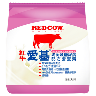 RED COW 紅牛 愛基均衡及糖尿病配方營養素 低GI配方, 3kg, 1袋